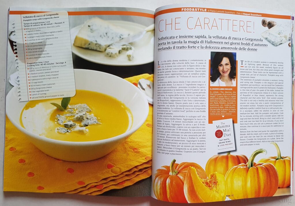 Pumpkin soup with Gorgonzola Cheese