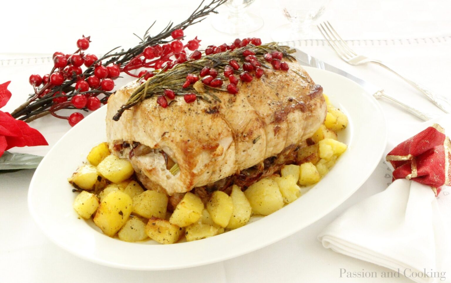 Arista di Maiale Ripiena e Melagrana (Stuffed Roasted Pork Loin and ...